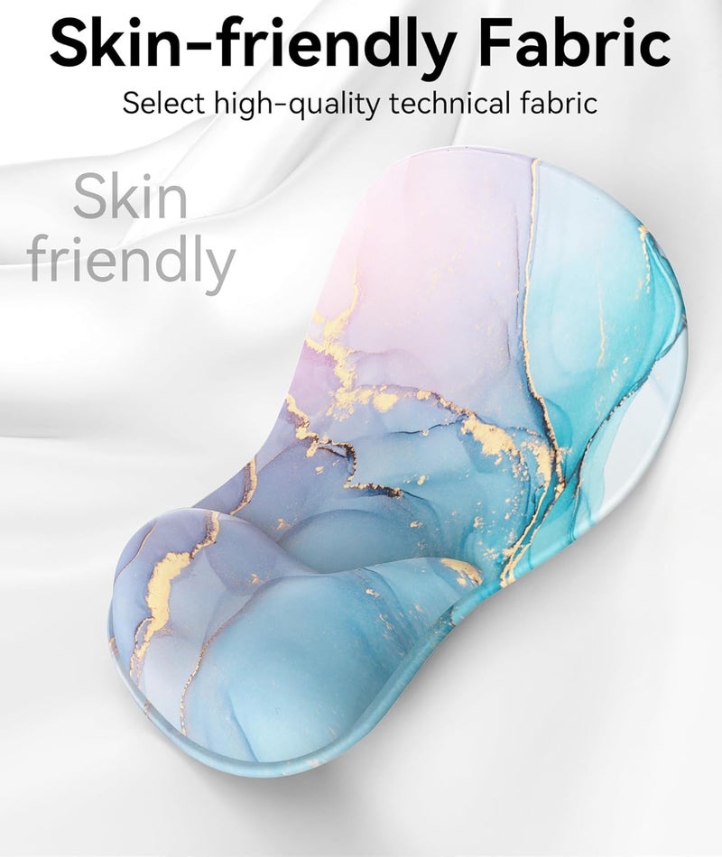 eulps Mouse Pad with Gel Wrist Rest, Ergonomic Comfortable Computer Wrist Support for Laptop, Pain Relief Mousepad with Non-Slip PU Base for Office & Home (Marble) - Image 4